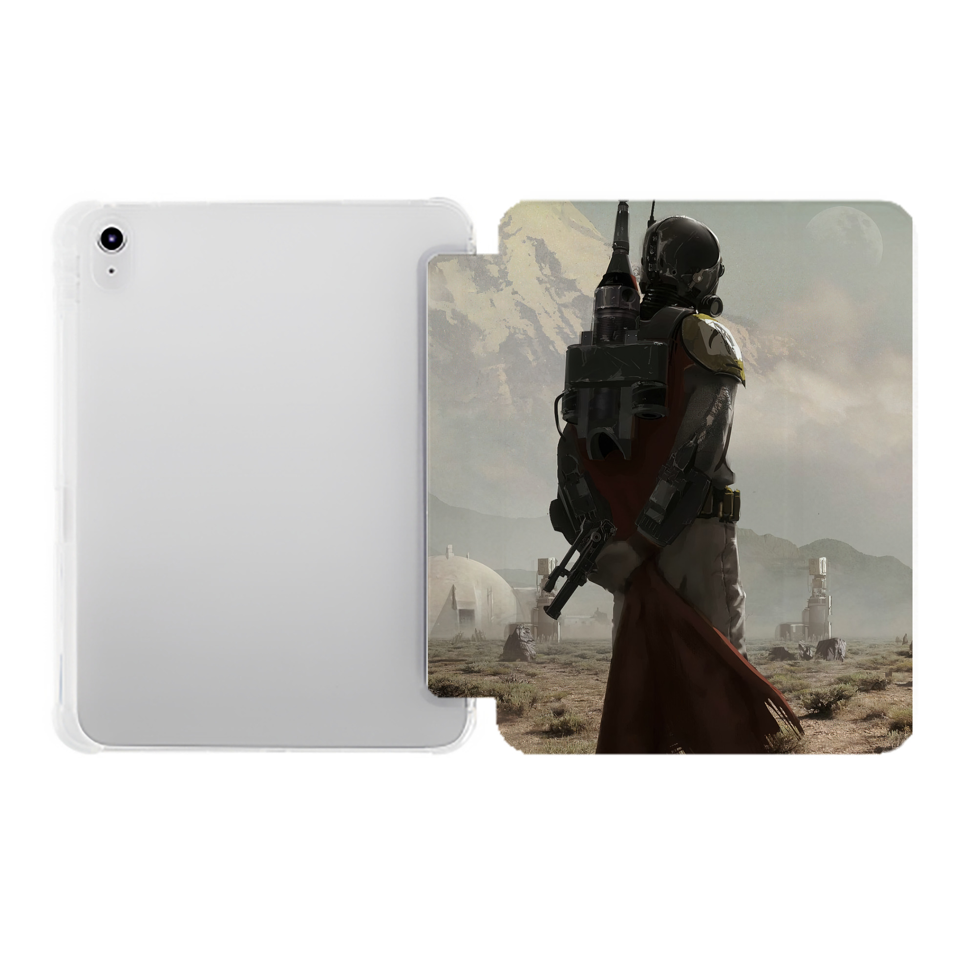 （画像用） スター・ウォーズ Star Wars IPad ケース ペン収納付き 三つ折りスタンド PUレザー×シリコン 対応機種9.5/10.5/10.9インチ